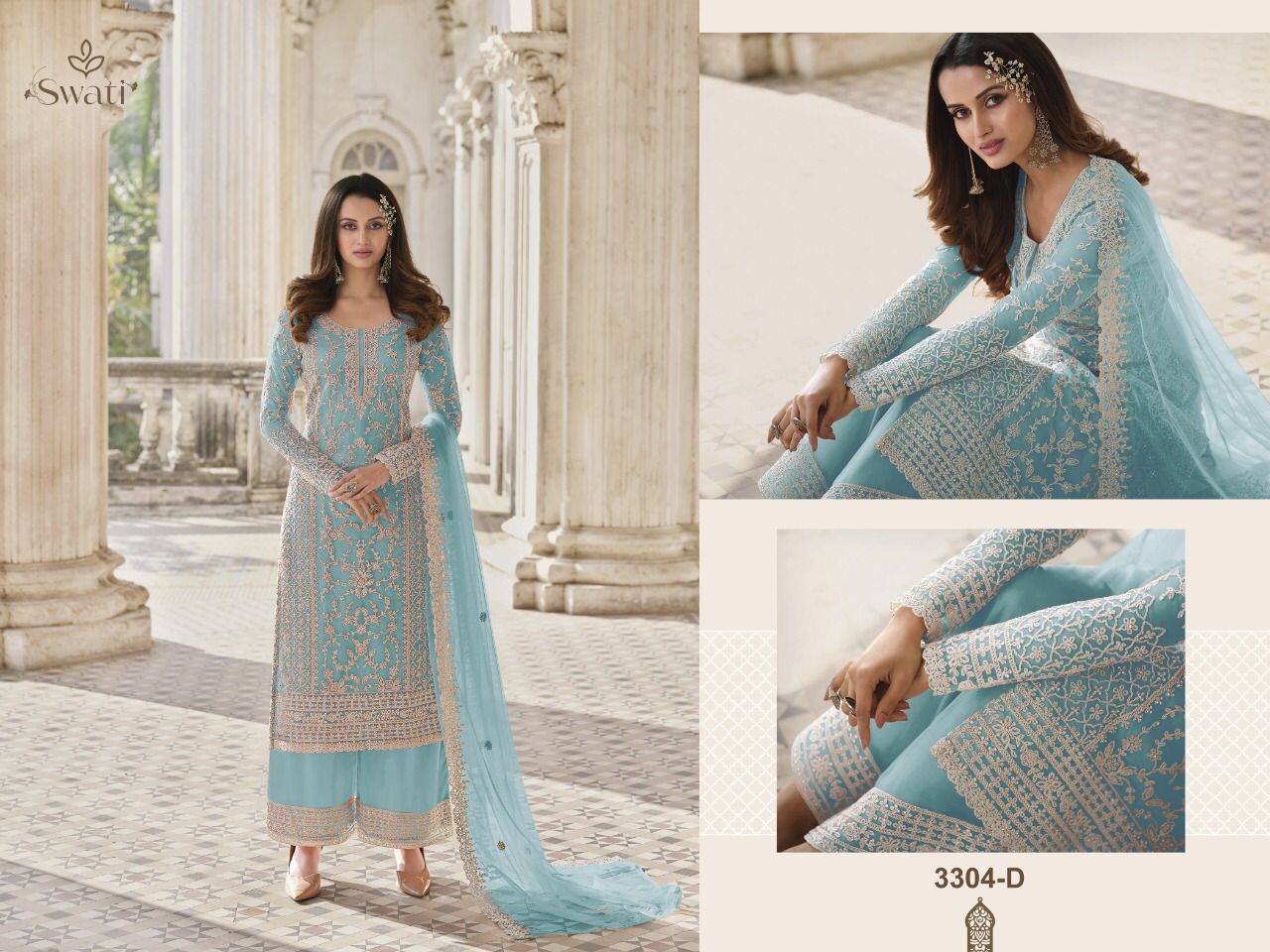 Heavy Embroidery Worked Salwar Kameez Plazzo Suits