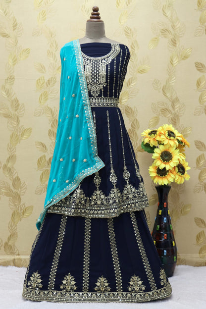 Heavy Embroidery Worked Salwar Kameez Plazzo Suits