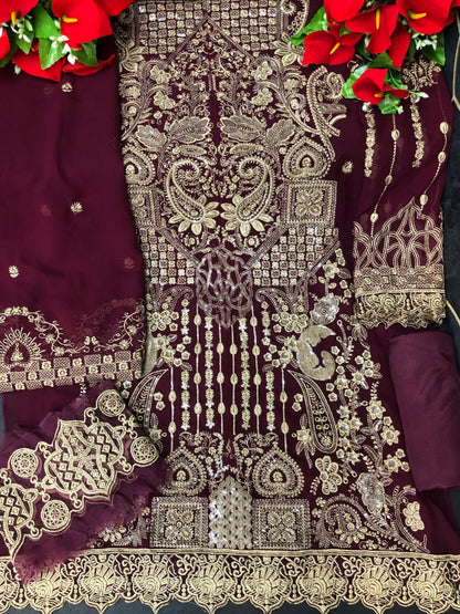 Pakistani Style Roka Nikah Wear Salwar Kameez Trouser Pant Suits