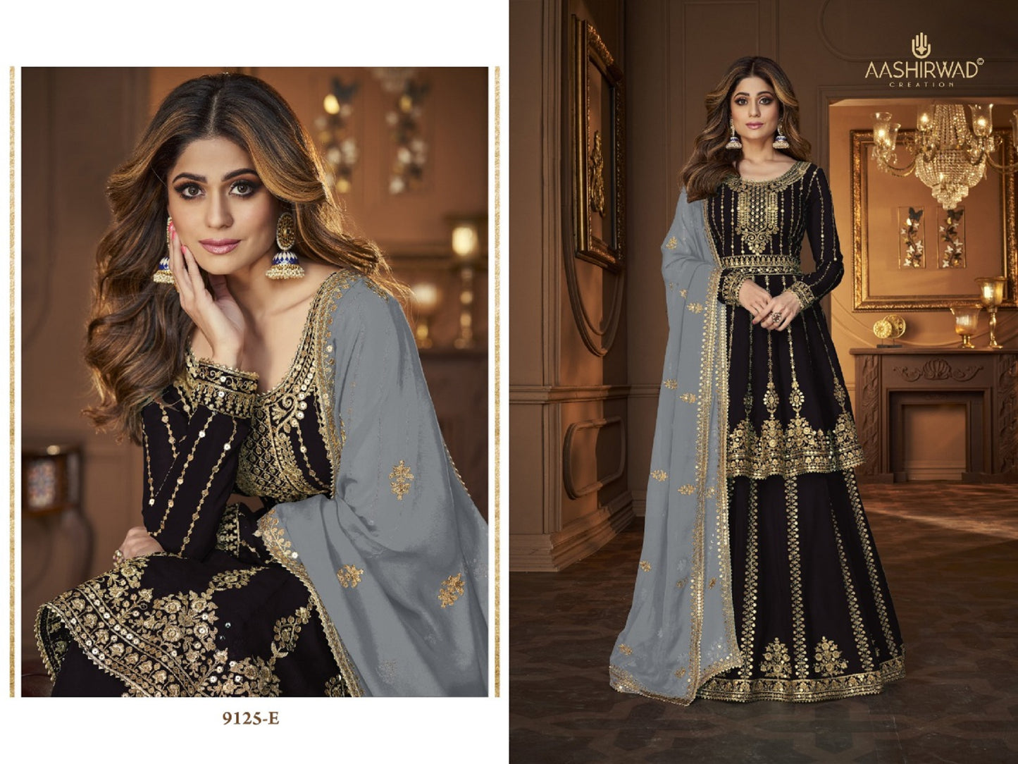 Heavy Embroidery Worked Salwar Kameez Plazzo Suits