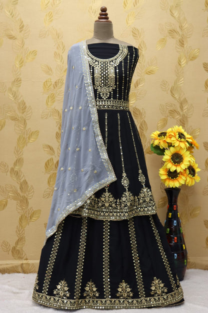 Heavy Embroidery Worked Salwar Kameez Plazzo Suits