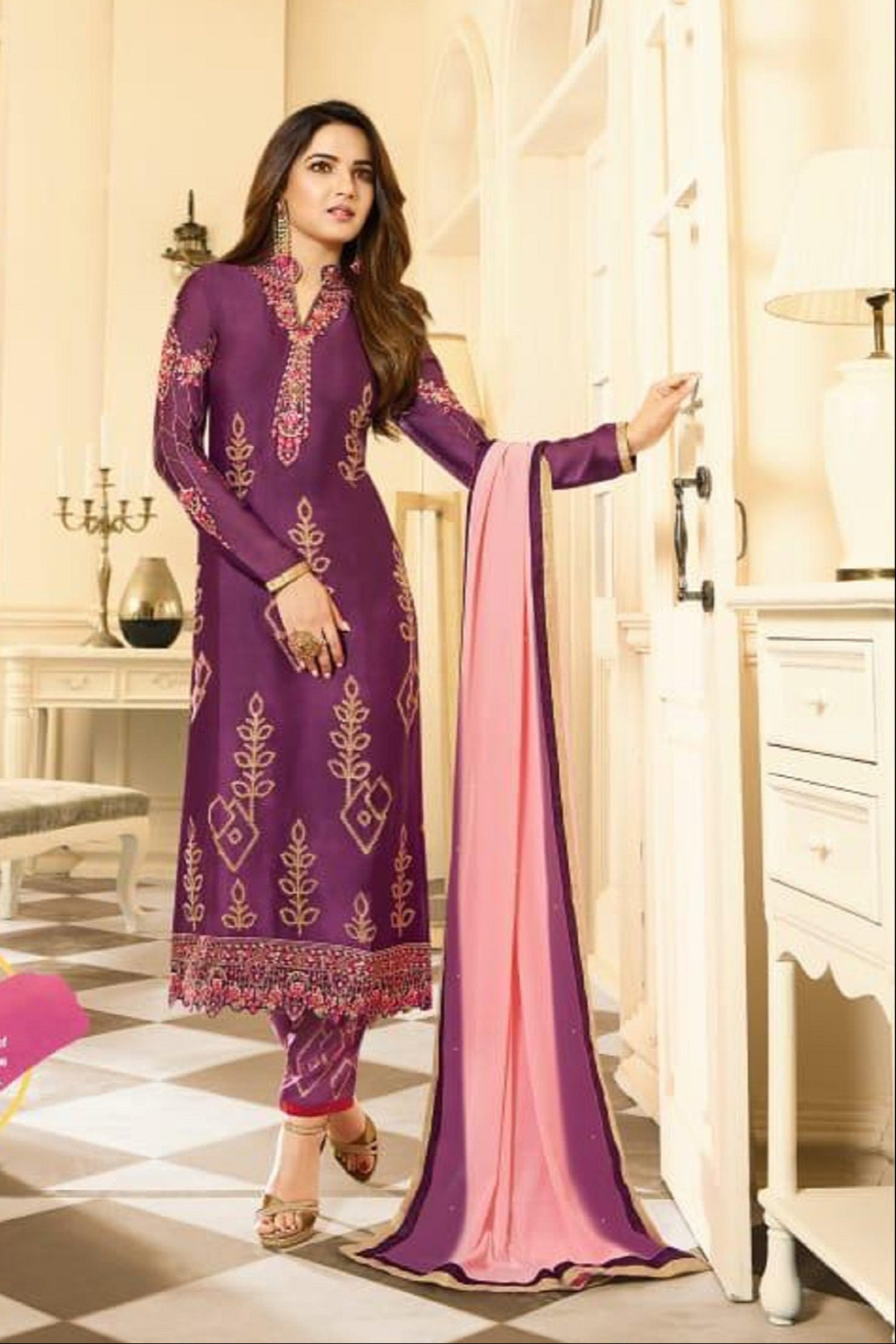 Indian Pakistani Eid Ramadan Wear Salwar Kameez Pant Suits