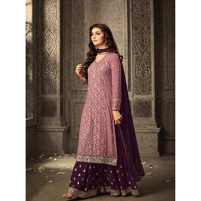 Pakistani Eid-Ramadan Party Wear Fancy Embroidery Foil Paper Worked Salwar Kameez Plazzo Suits